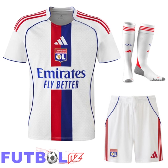 Camisetas De Futbol lyon OL Primera (Cortos + Calcetines) 2025/2026