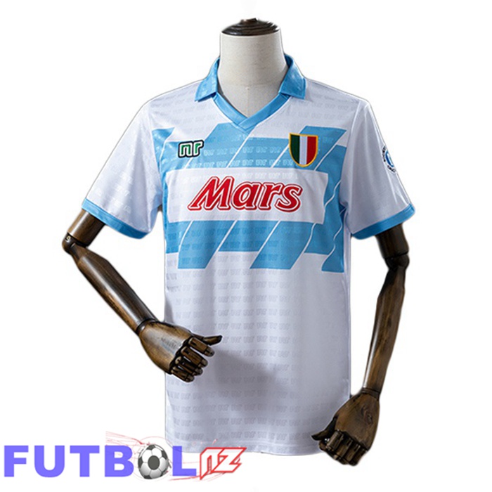 Camisetas De Futbol SSC Napoli Retro Segunda Blanco 1990-1991