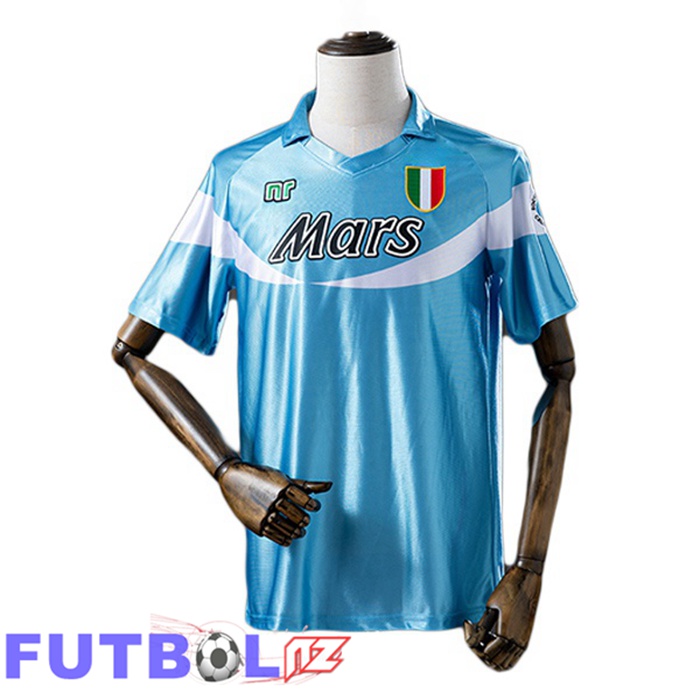 Camisetas De Futbol SSC Napoli Retro Primera Édition Especial Azul 1990-1991
