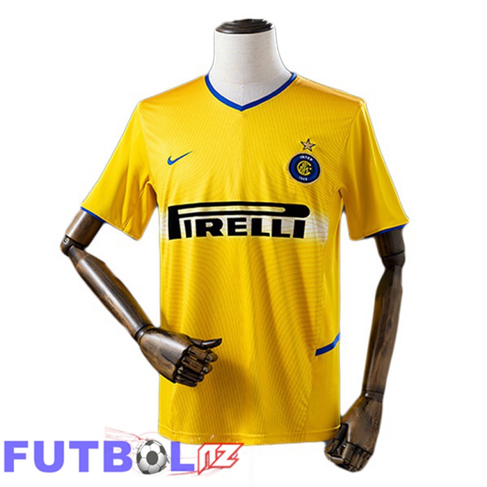 Camisetas De Futbol Inter Milan Retro Tercera Amarillo 2002-2003