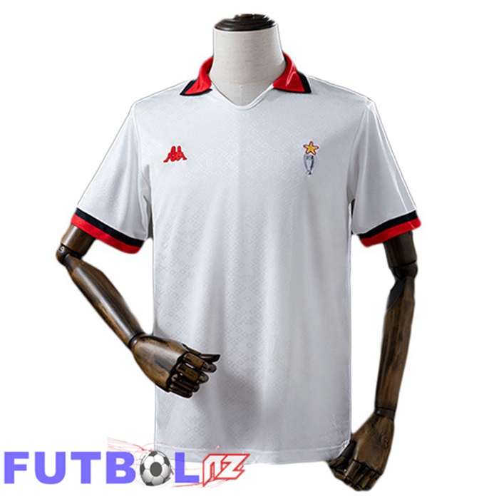 Camisetas De Futbol AC Milan Retro Edición Especial Blanco 1989-1990