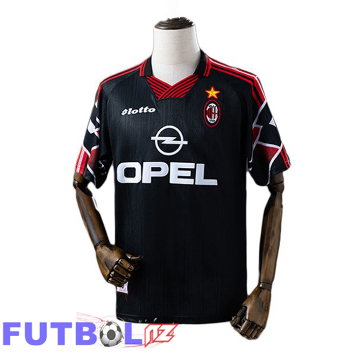 Camisetas De Futbol AC Milan Retro Cuarta Negro 1997-1998