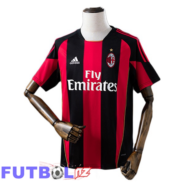 Camisetas De Futbol AC Milan Retro Primera Rojo Negro 2010-2011