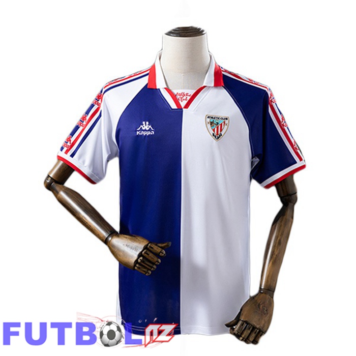 Camisetas De Futbol Athletic Club Retro Segunda Azul Blanco 1995-1997