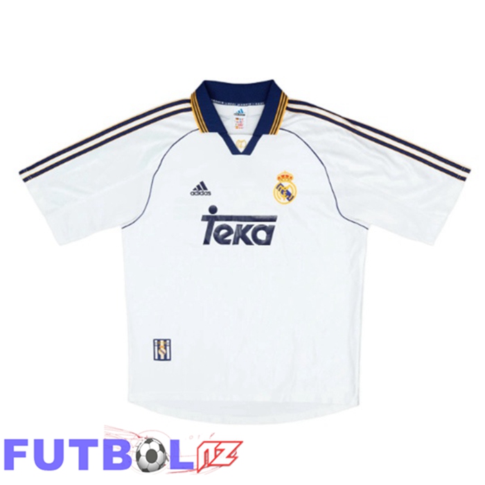 Camisetas De Futbol Real Madrid Retro Primera Blanco 1998-2000