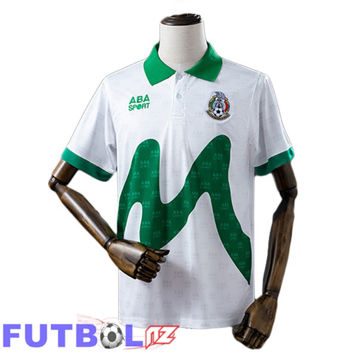 Camisetas De Futbol México Retro Segunda Blanco Verde 1995