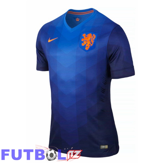 Camisetas De Futbol Países Bajos Retro Segunda Azul 2014