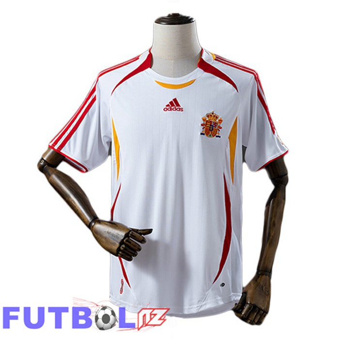 Camisetas De Futbol España Retro Segunda Blanco 2006