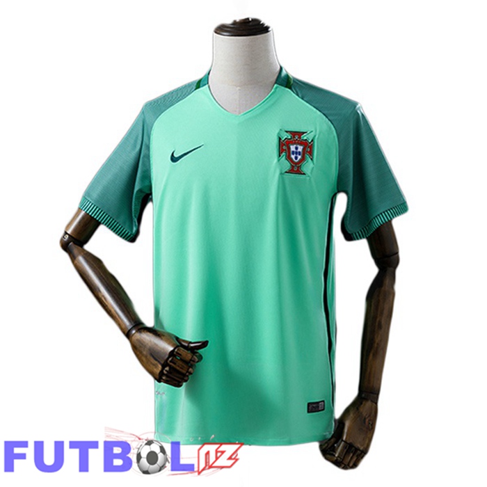 Camisetas De Futbol Portugal Retro Segunda Verde 2016