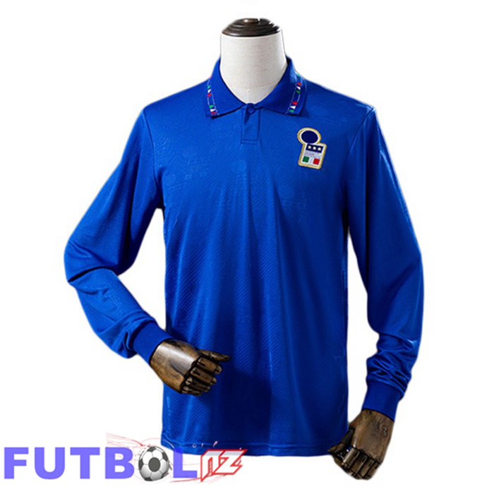 Camisetas De Futbol Italia Retro Primera Manga Larga Azul 1994