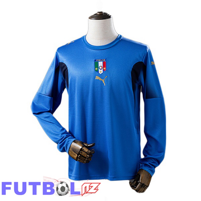 Camisetas De Futbol Italia Retro Primera Manga Larga Azul 2006