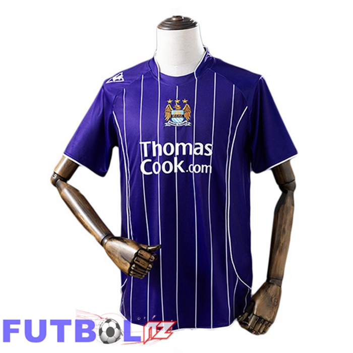 Camisetas De Futbol Manchester City Retro Segunda Púrpura 2007-2008