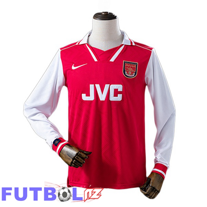 Camisetas De Futbol Arsenal Retro Primera Manga Larga Rojo 1996-1997