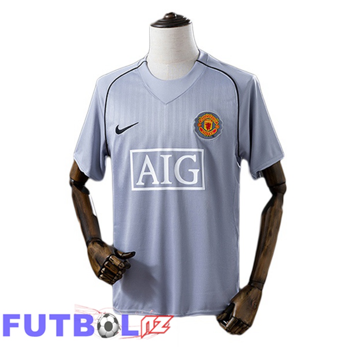 Camisetas De Futbol Manchester United Retro Portero Gris 2007-2008