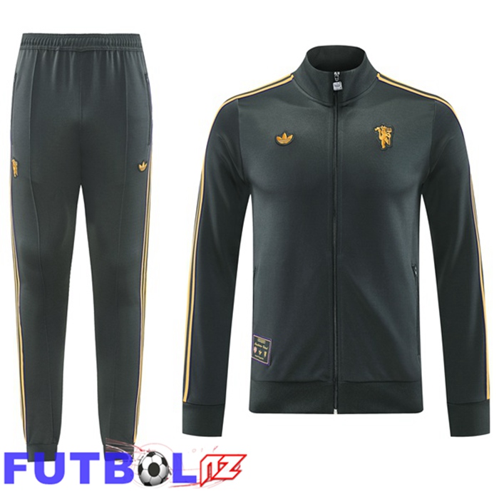 Chandal Equipos De Futbol - Chaqueta Manchester United Gris 2025/2026