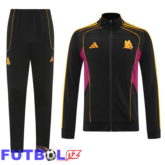 Chandal Equipos De Futbol - Chaqueta AS Roma Negro 2025/2026