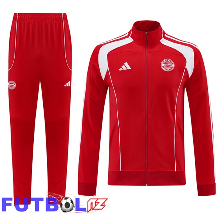 Chandal Equipos De Futbol - Chaqueta Bayern Munich Rojo 2025/2026