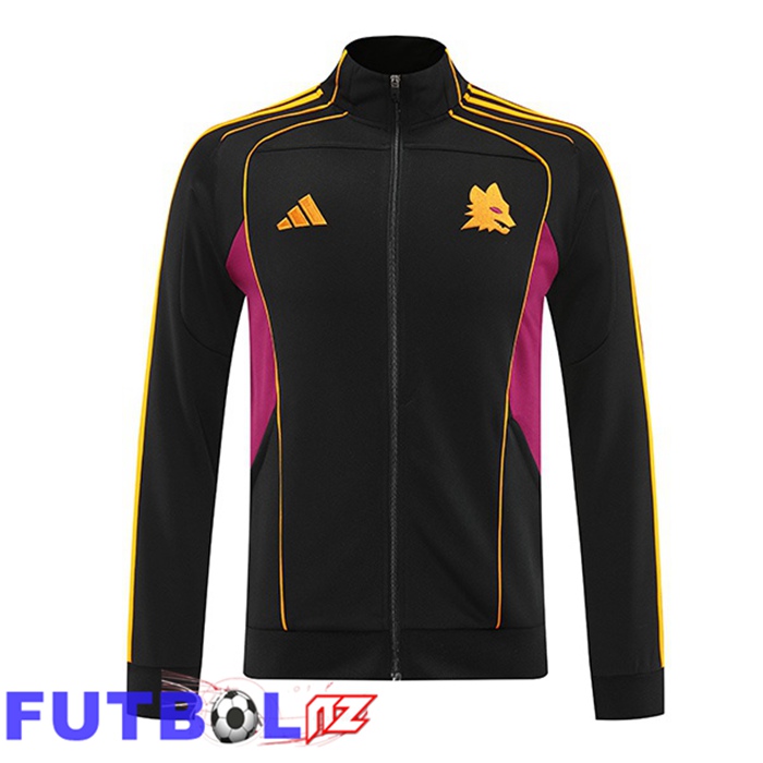 Chaquetas Futbol AS Roma Negro 2025/2026 Chaquetas Futbol AS Roma Negro 2025/2026