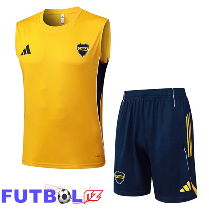 Chalecos De Futbol Boca Juniors + Cortos Amarillo 2025/2026