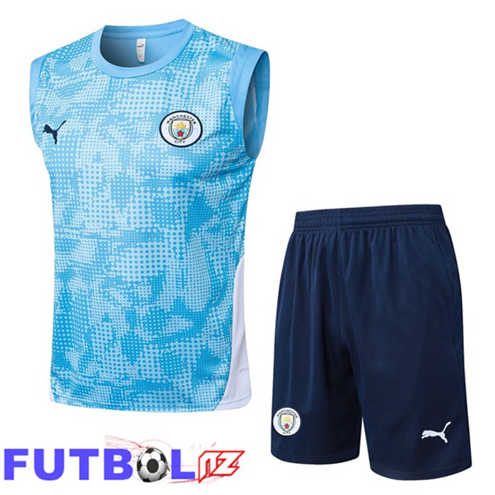 Chalecos De Futbol Manchester City + Cortos Azul 2025/2026