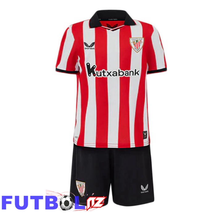 Camisetas De Futbol Athletic Club Ninos Primera Rojo Blanco 2025/2026