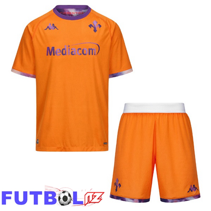 Camisetas De Futbol ACF Fiorentina Ninos Cuarta Naranja 2025/2026