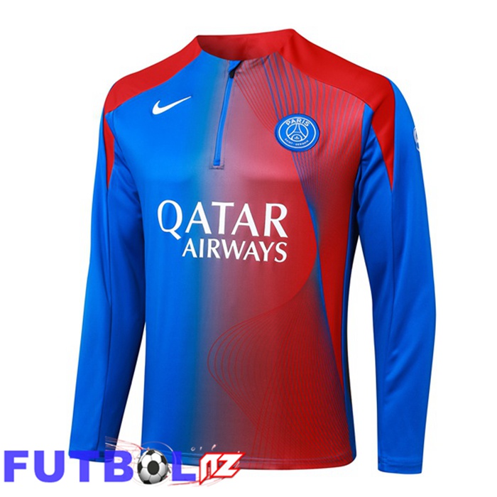 Sudadera De Entrenamiento Paris PSG Azul Rojo 2025/2026