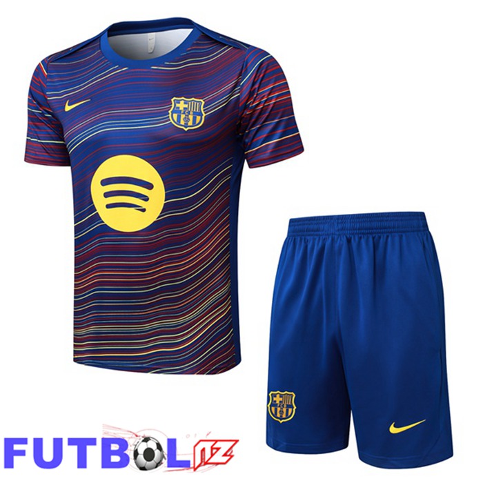 Camiseta Entrenamiento FC Barcelona + Cortos Azul Real 2025/2026