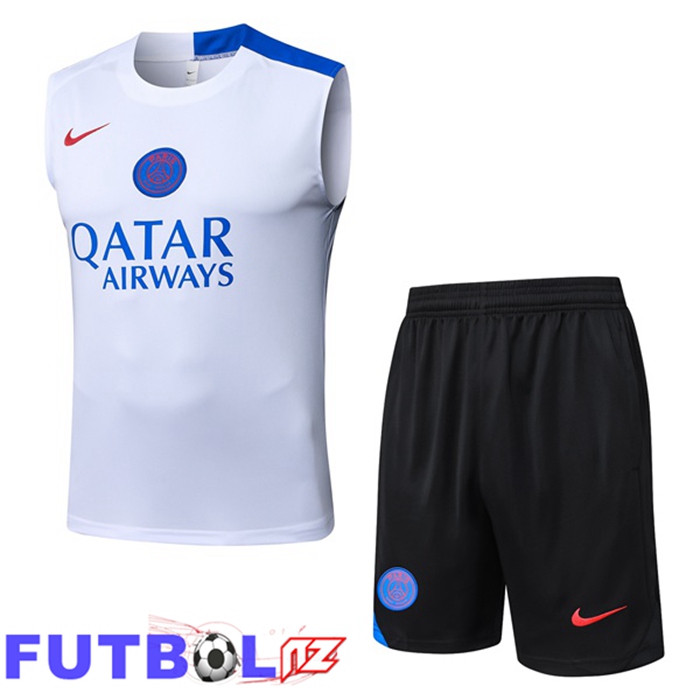 Chalecos De Futbol Paris PSG + Cortos Blanco 2025/2026