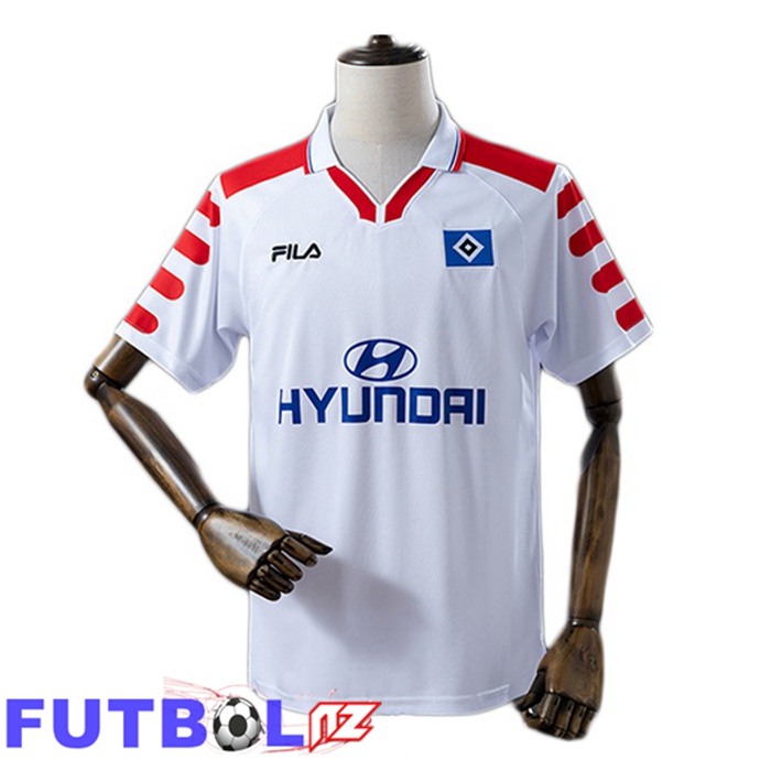 Camisetas De Futbol Hamburger SV Retro Primera Blanco 1998-1999