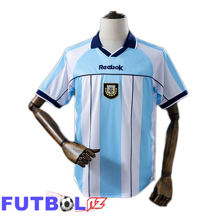 Camisetas De Futbol Argentina Retro Primera Blanco Azul 2000
