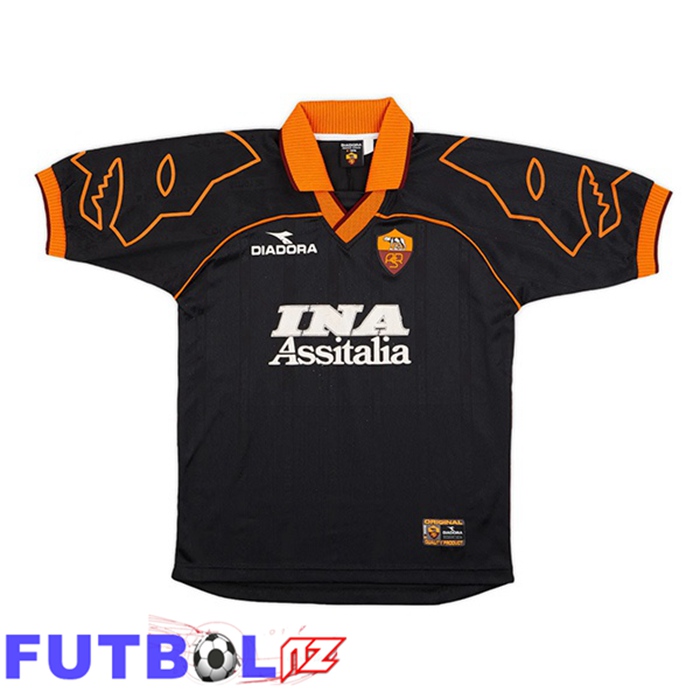 Camisetas De Futbol AS Roma Retro Tercera Negro 1999-2000