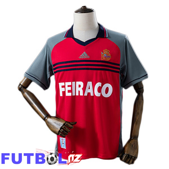 Camisetas De Futbol Deportivo de La Coruna Retro Tercera Rojo 2000-2001