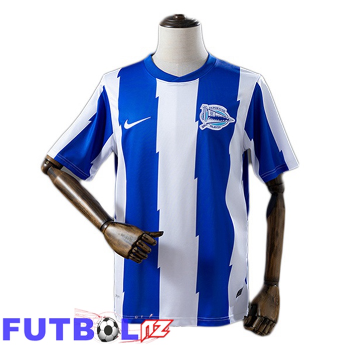 Camisetas De Futbol Deportivo Alaves Retro Primera Blanco Azul 2011-2012