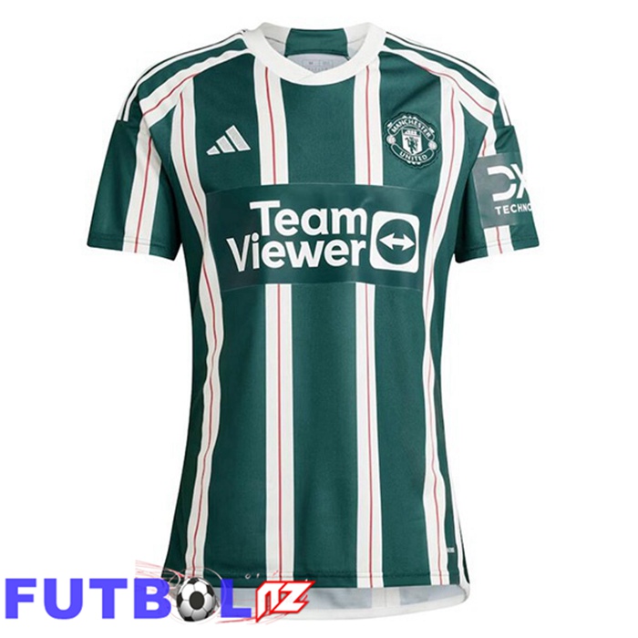 Camisetas De Futbol Manchester United Retro Segunda Verde Blanco 2023-2024