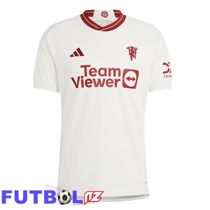 Camisetas De Futbol Manchester United Retro Tercera Blanco 2023-2024