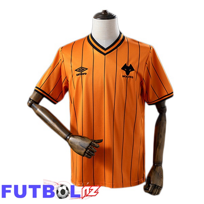 Camisetas De Futbol Wolves Retro Primera Amarillo 1985-1986