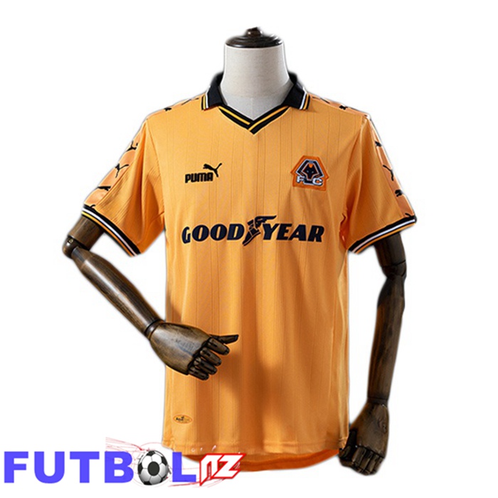 Camisetas De Futbol Wolves Retro Primera Amarillo 1998-1999