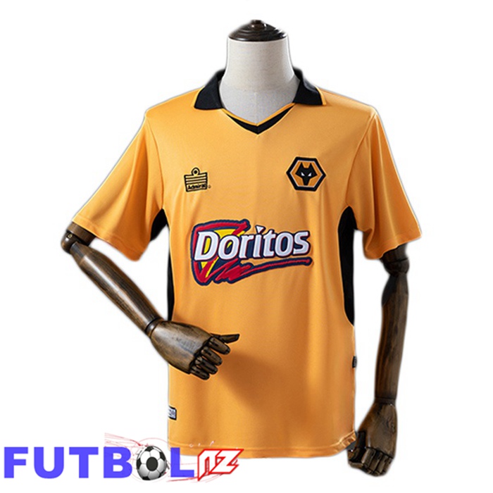 Camisetas De Futbol Wolves Retro Primera Amarillo 2002-2004