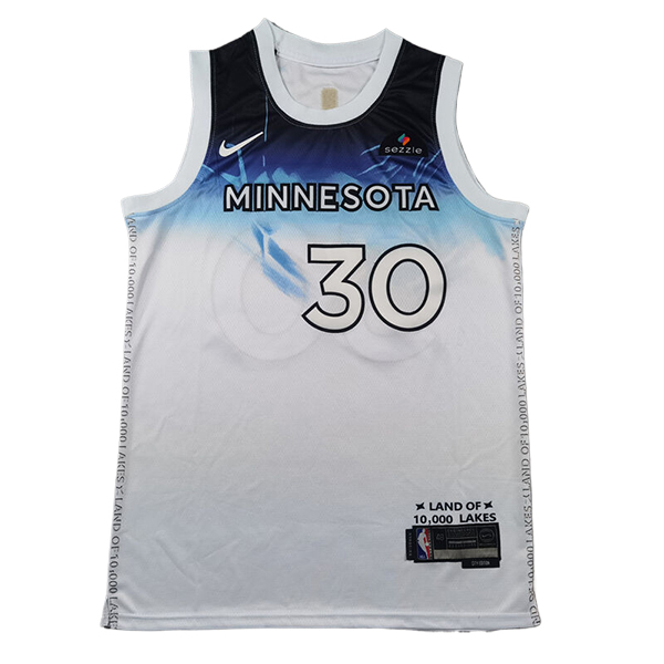 Camiseta Minnesota Timberwolves (RANDLE #30) 2024/2025 Blanco/Azul