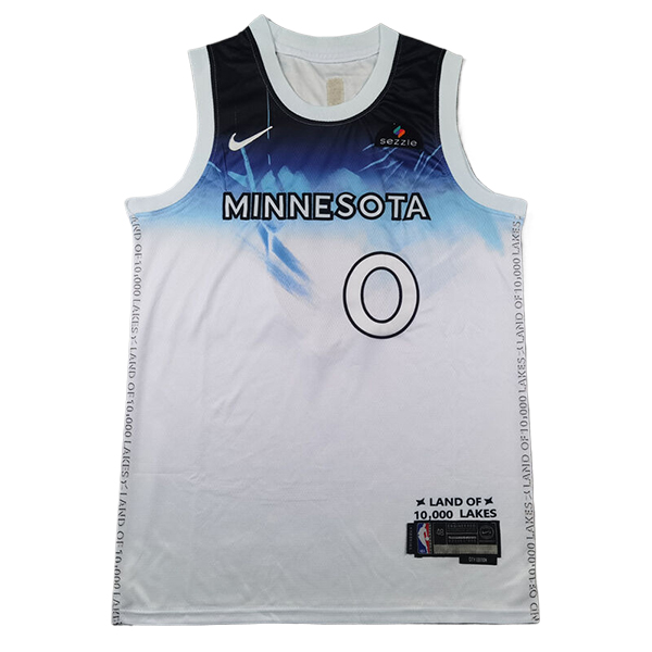 Camiseta Minnesota Timberwolves (DIVINCENZO #0) 2024/2025 Blanco/Azul