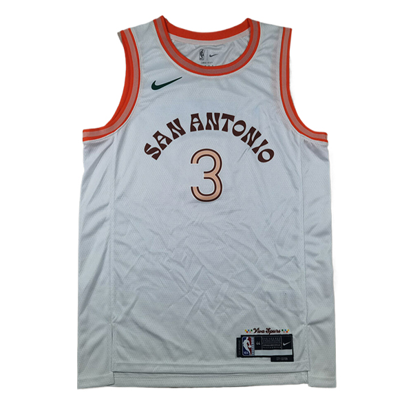 Camiseta San Antonio Spurs (PAUL #3) 2024/2025 Blanco/Naranja