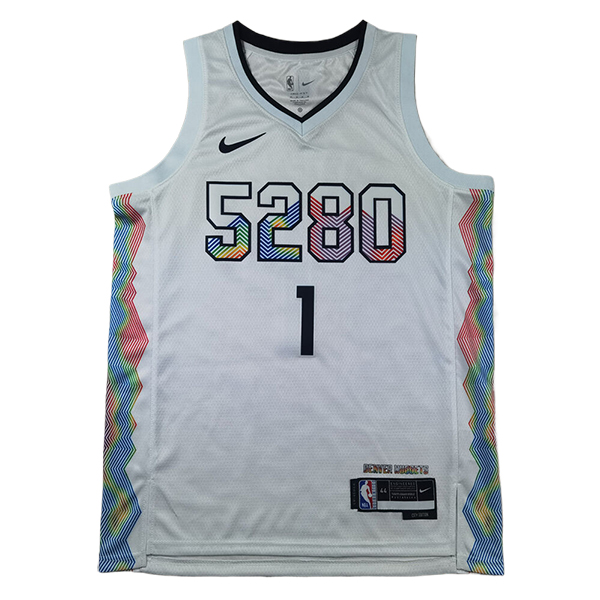 Camiseta Denver Nuggets (PORTER JR. #1) 2025/2026 Blanco/Negro