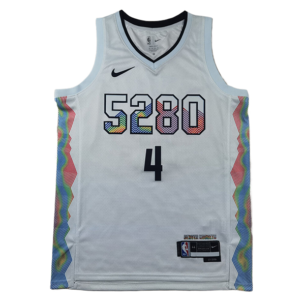 Camiseta Denver Nuggets (WESTBROOK #4) 2025/2026 Blanco/Negro