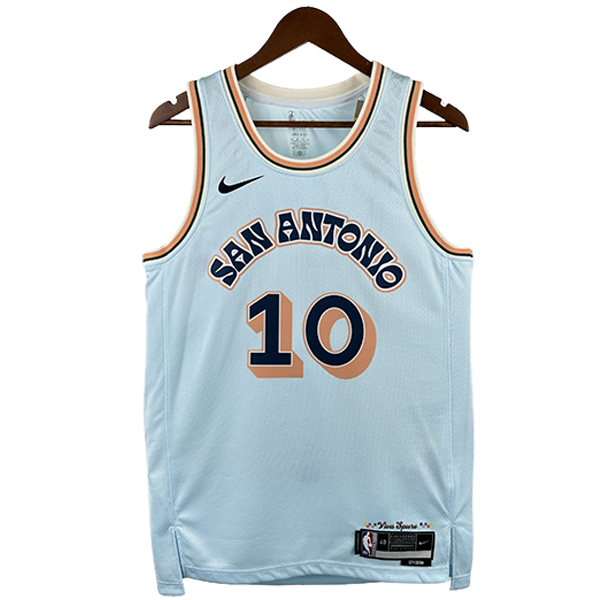 Camiseta San Antonio Spurs (SOCHAN #10) 2025/2026 Azul/Naranja