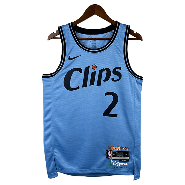 Camiseta Los Angeles Clippers (LEONARD #2) 2024/2025 Azul/Negro