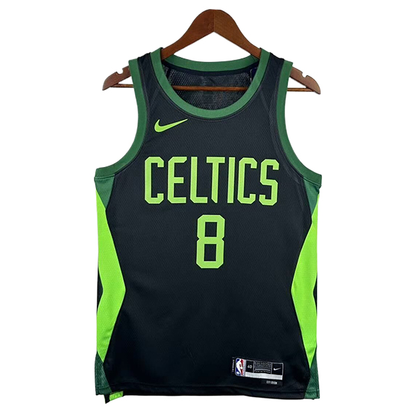 Camiseta Boston Celtics (PORZINGIS #8) 2024/2025 Negro/Verde - MD.2