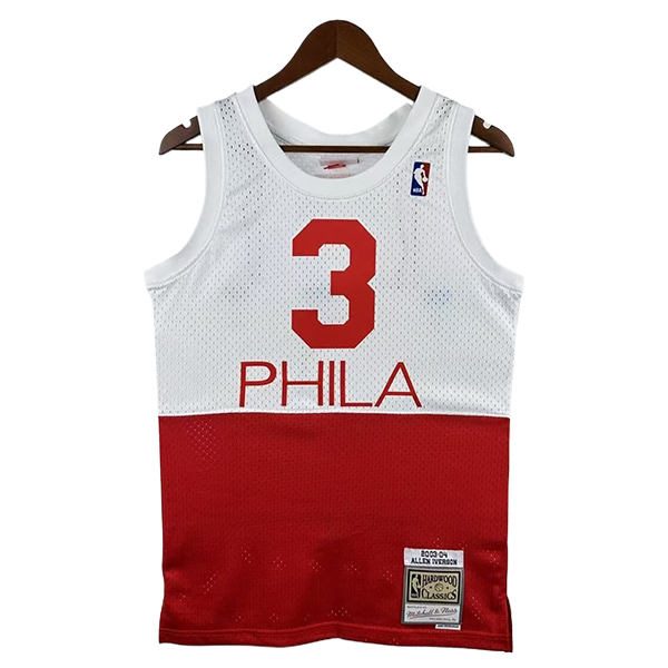 Camiseta Philadelphia 76ers (IVERSON #3) 2023/2024 Blanco/Rojo