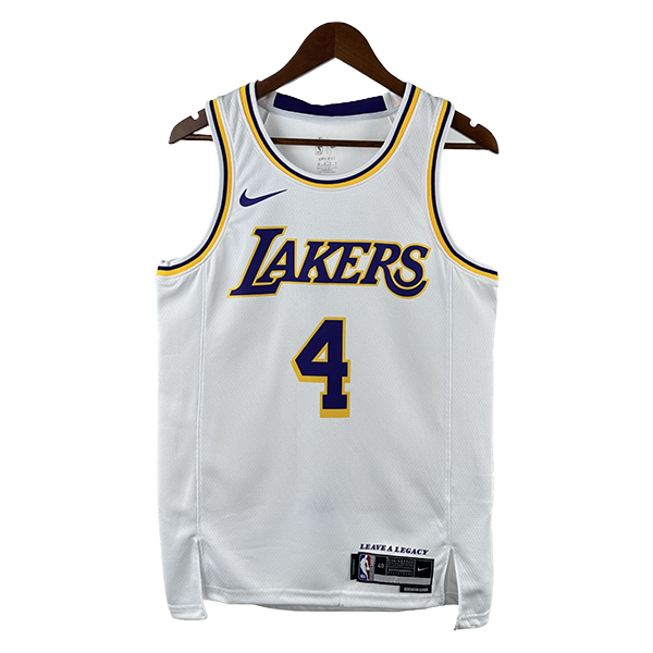 Camiseta Los Angeles Lakers (KNECHT #4) 2024/2025 Blanco/Púrpura/Amarillo