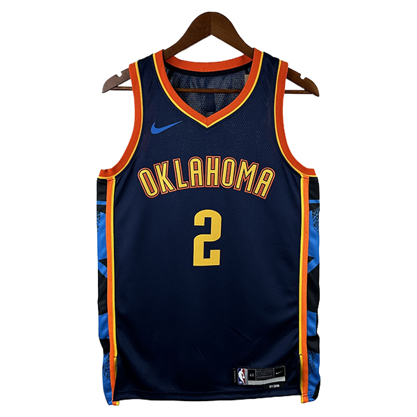 Camiseta Oklahoma City Thunder (GILGEOUS-ALEXANDER #2) 2024/2025 Azul/Naranja